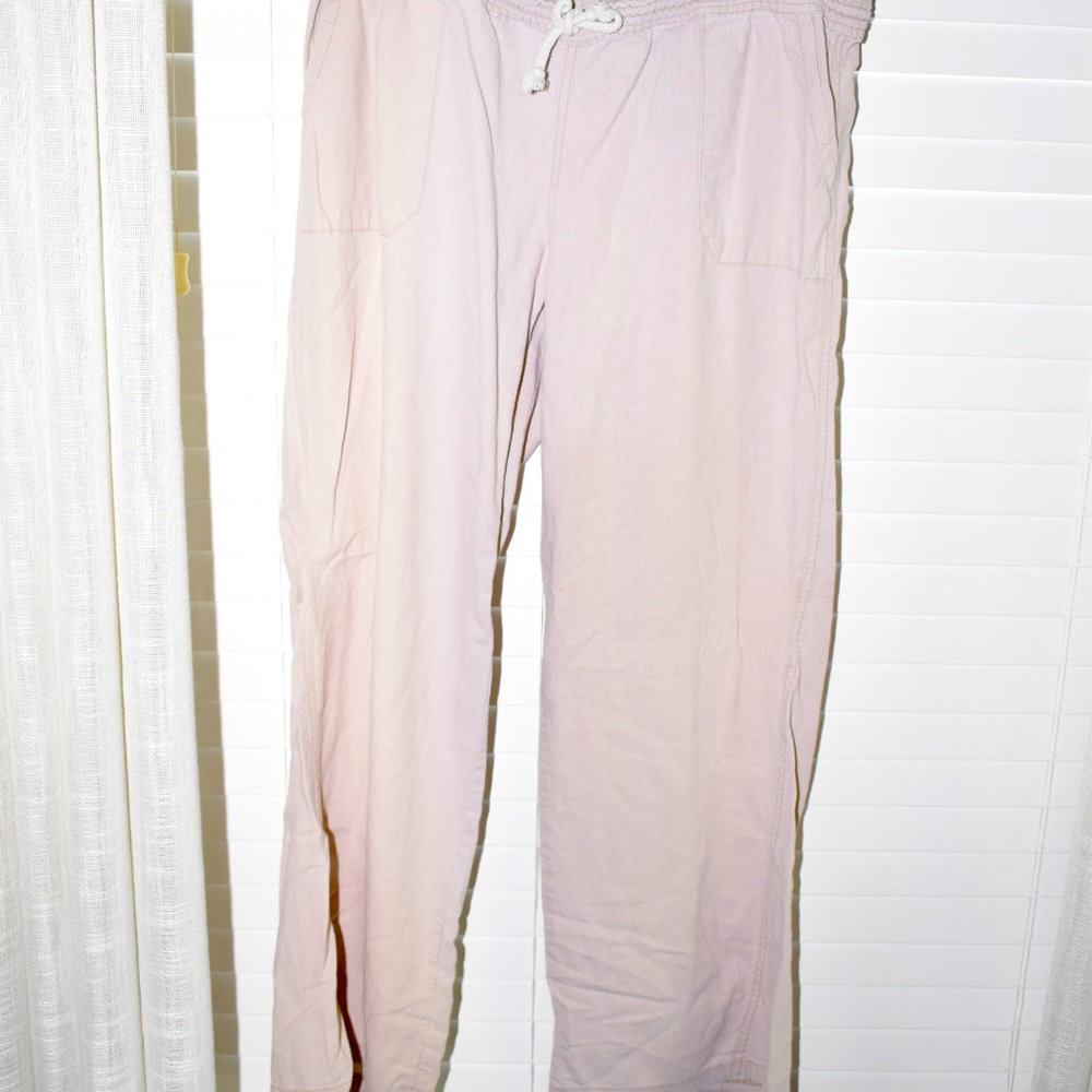 Linen drawstring pants